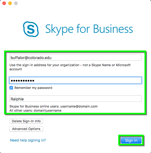 skype for business mac without office 365